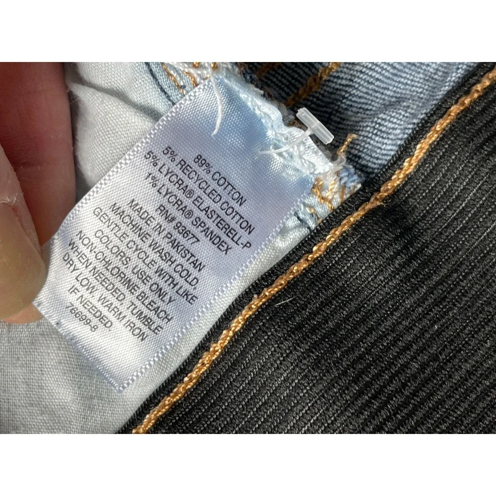St Johns Bay Wide Leg Jeans Size 16 Stretch Elastic‎ Waist Comfort Denim